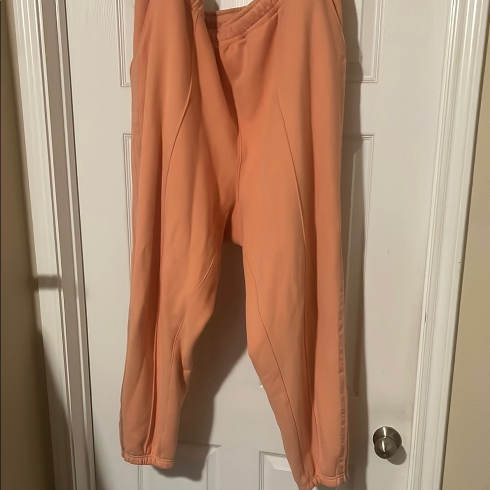 IVY PARK Peach Track Pants with Tapered Leg and Elastic Waistband